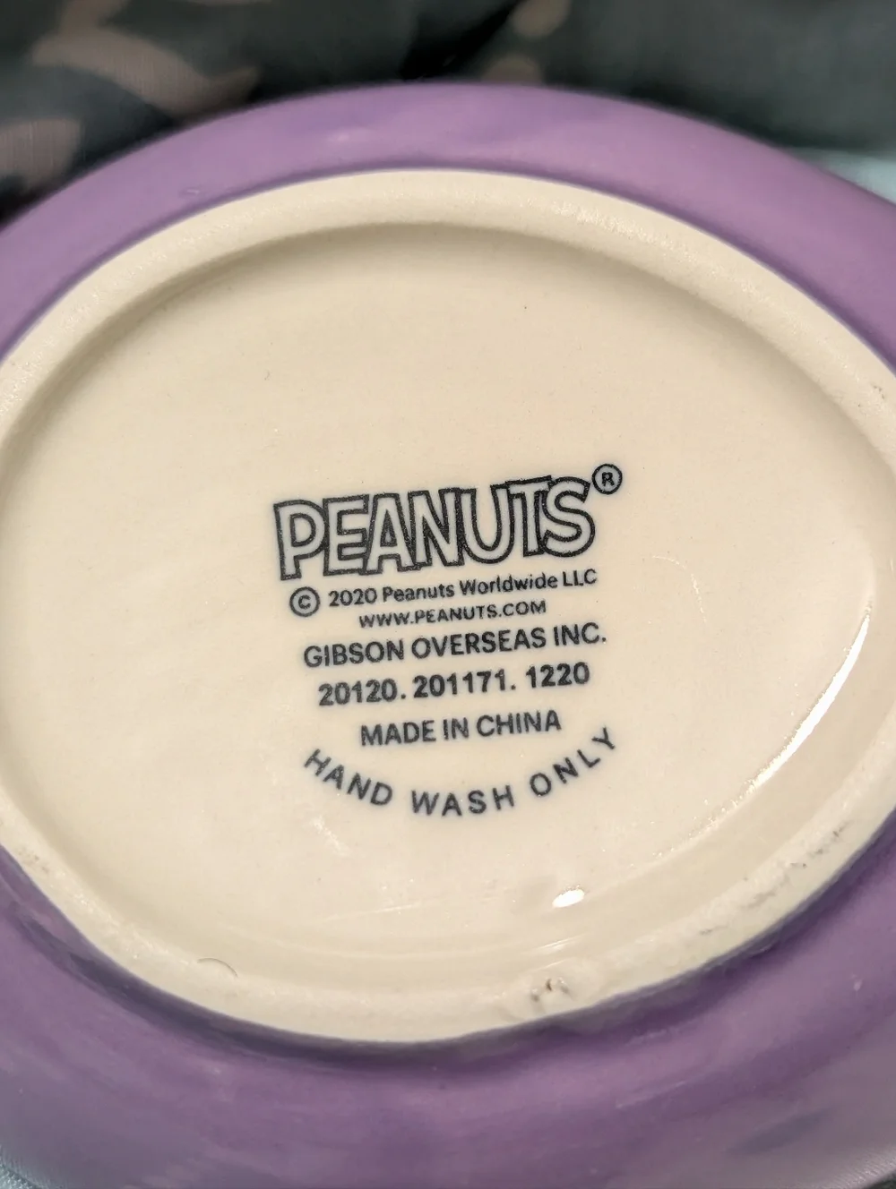 NEW Peanuts Ceramic Spoon Rests Lavender Pair